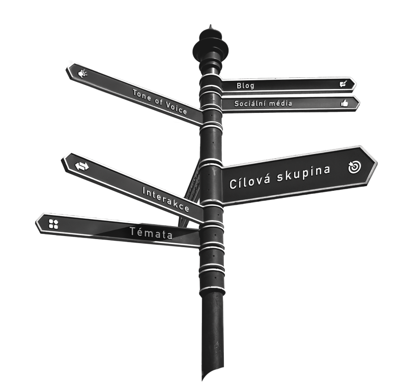 Rozcestník s prvky komunikační startegie