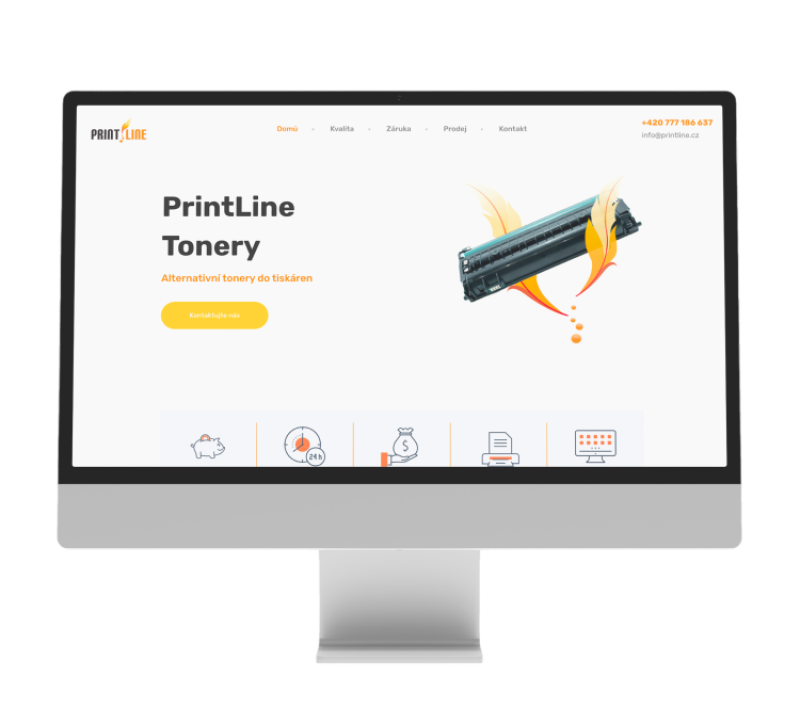 Laptop s webem PrintLine