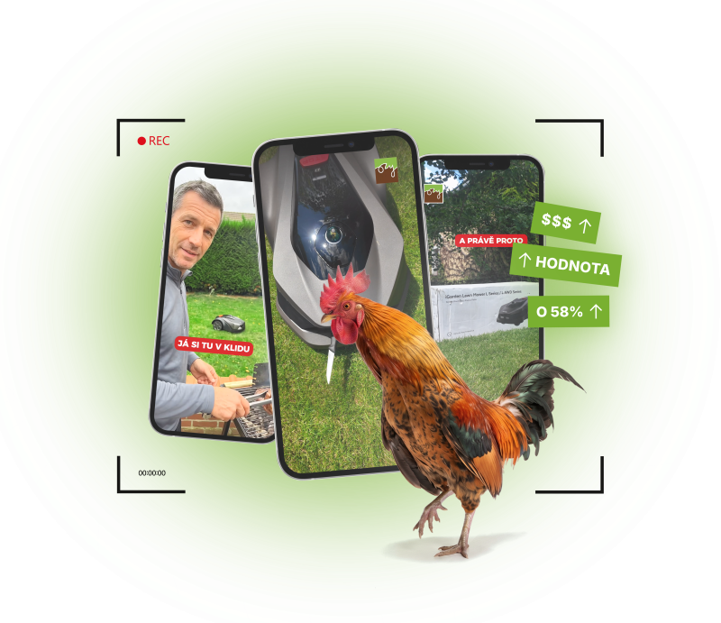 Kohout s mockupy edukativních a produktových videí